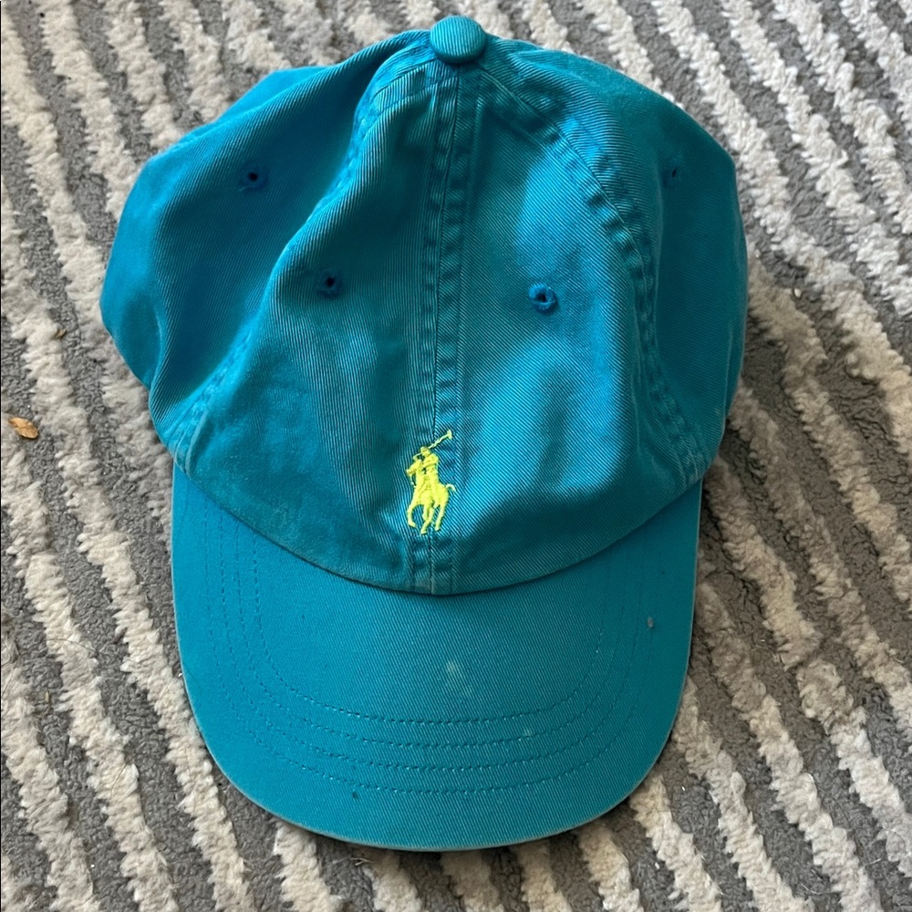 Polo by Ralph Lauren adult Blue Cap with Yellow Logo